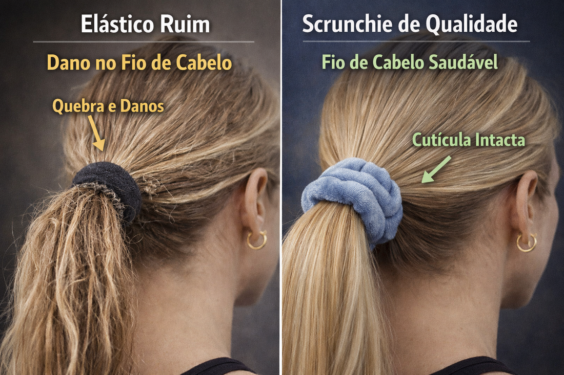 O que um elástico ruim pode causar nos seus cabelos?