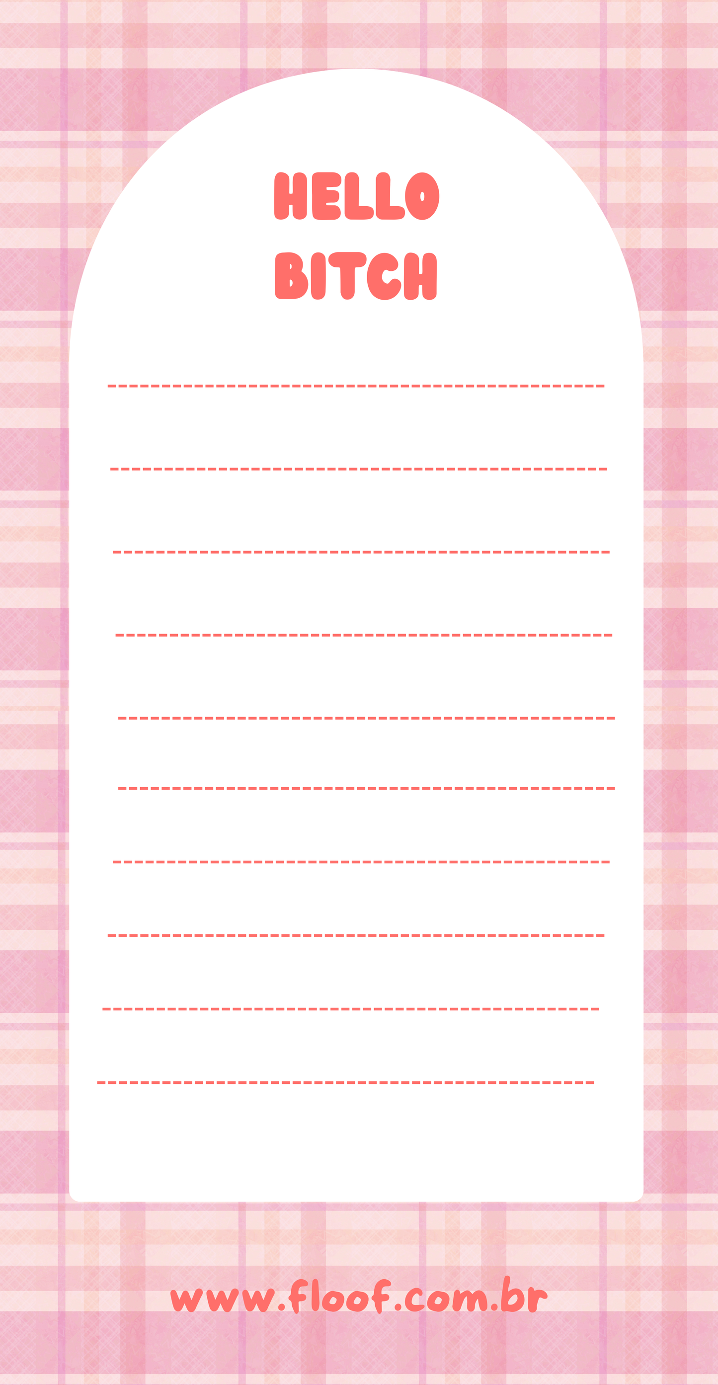 Mini Bloco - HELLO BITCH